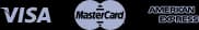 Visa, MasterCard ve American Express ile ödeme