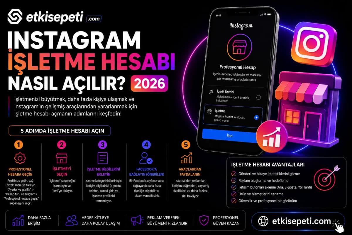 Instagram İşletme Hesabı Nasıl Açılır? (2026)