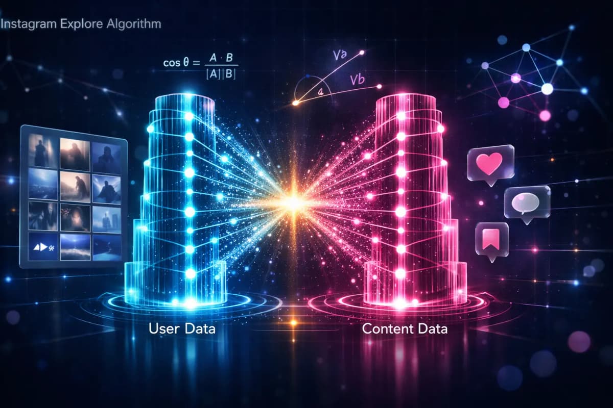 Instagram Keşfet Algoritması Nasıl Çalışır? Two-Tower Neural Network ve Keşfete Çıkma Rehberi 2026 | Etkisepeti