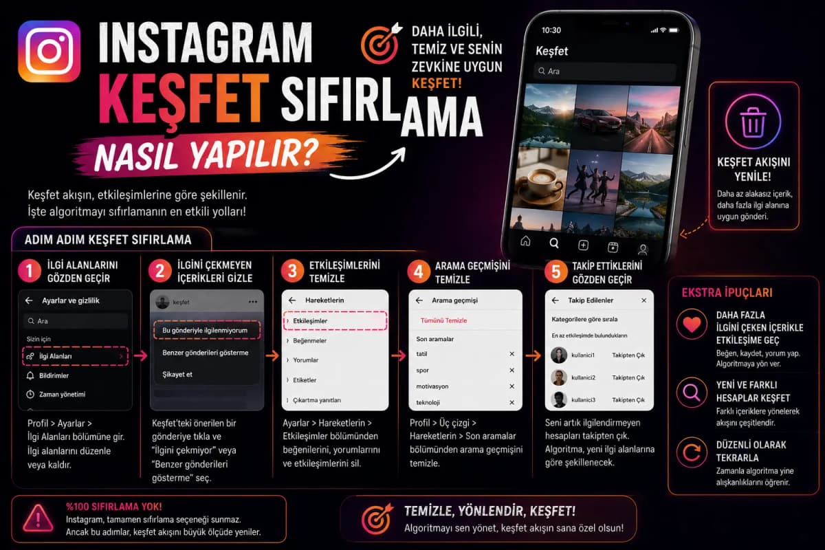Instagram Keşfet Sıfırlama Nasıl Yapılır?